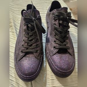 Converse Purple Glitter Shoes